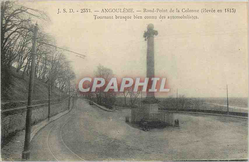 Angoulême — Kreisverkehr der Säule (errichtet 1815) — J. S. D. Nr. 2553