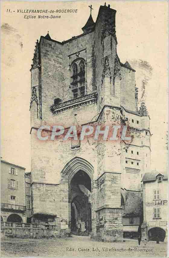 CPA Villefranche de Rouergue Eglise Notre Dame 