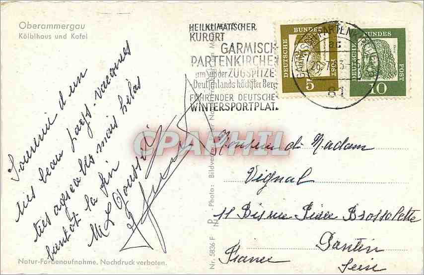 CPM Oberammergau Kolblhaus und Kofel  — Rückseite