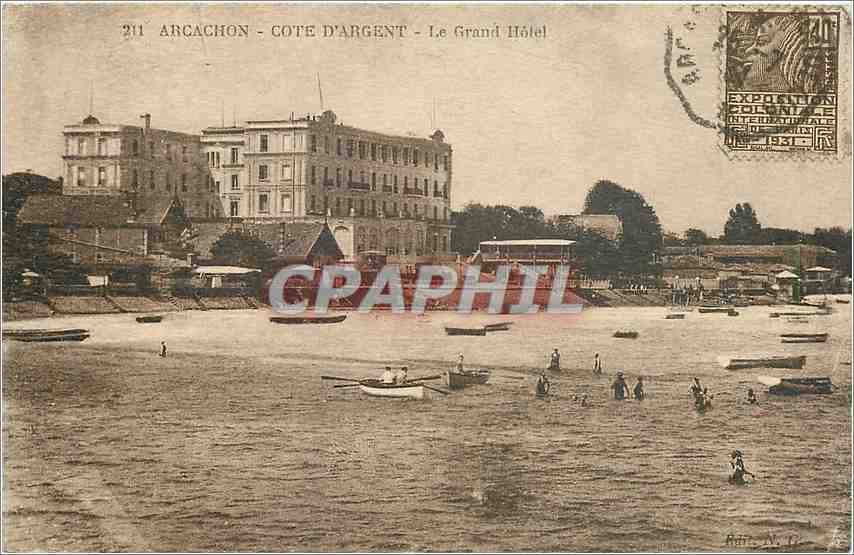 CPA Arcachon Cote d'Argent Le Grand Hotel 