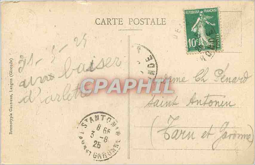 CPA Verdelais Gironde Le Calvaire  — Back