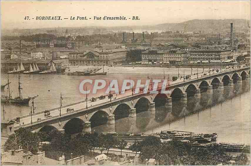CPA Bordeaux Le Pont Vue d'Ensemble 