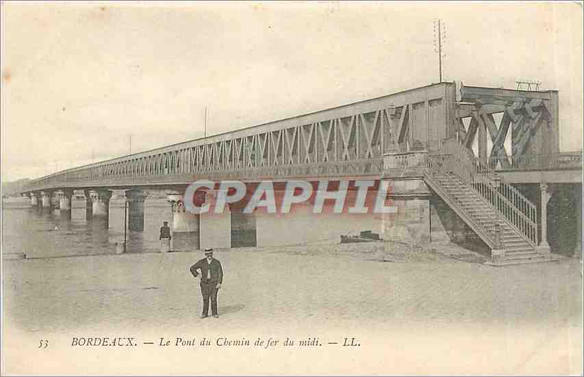 CPA Bordeaux Le Pont du Chemin de fer du midi 