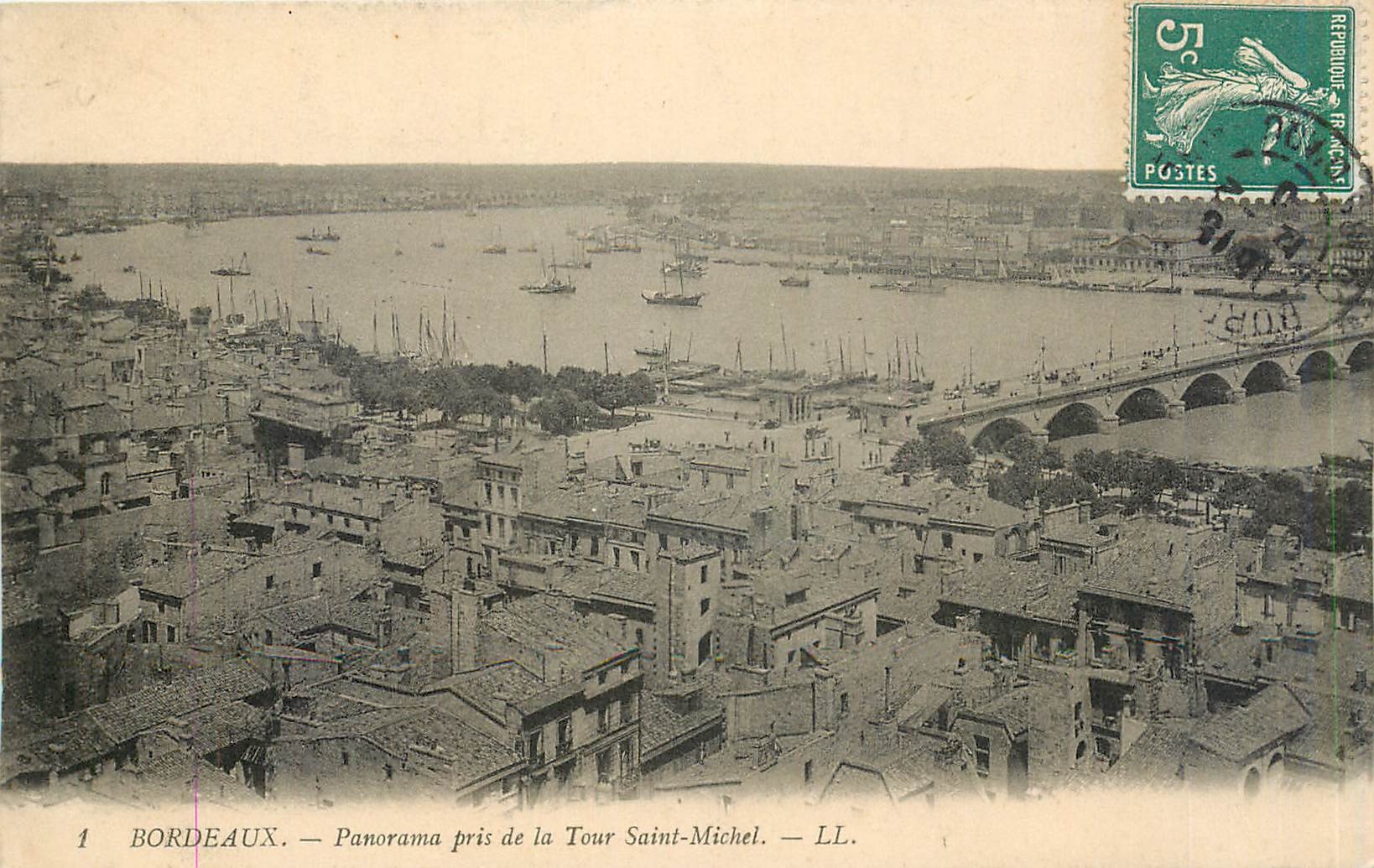 Bordeaux — Panorama pris de la Tour Saint-Michel — LL.