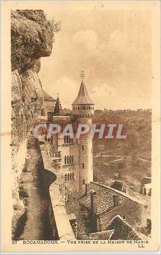 CPA Rocamadour Vue Prise de la Maison de Marie 