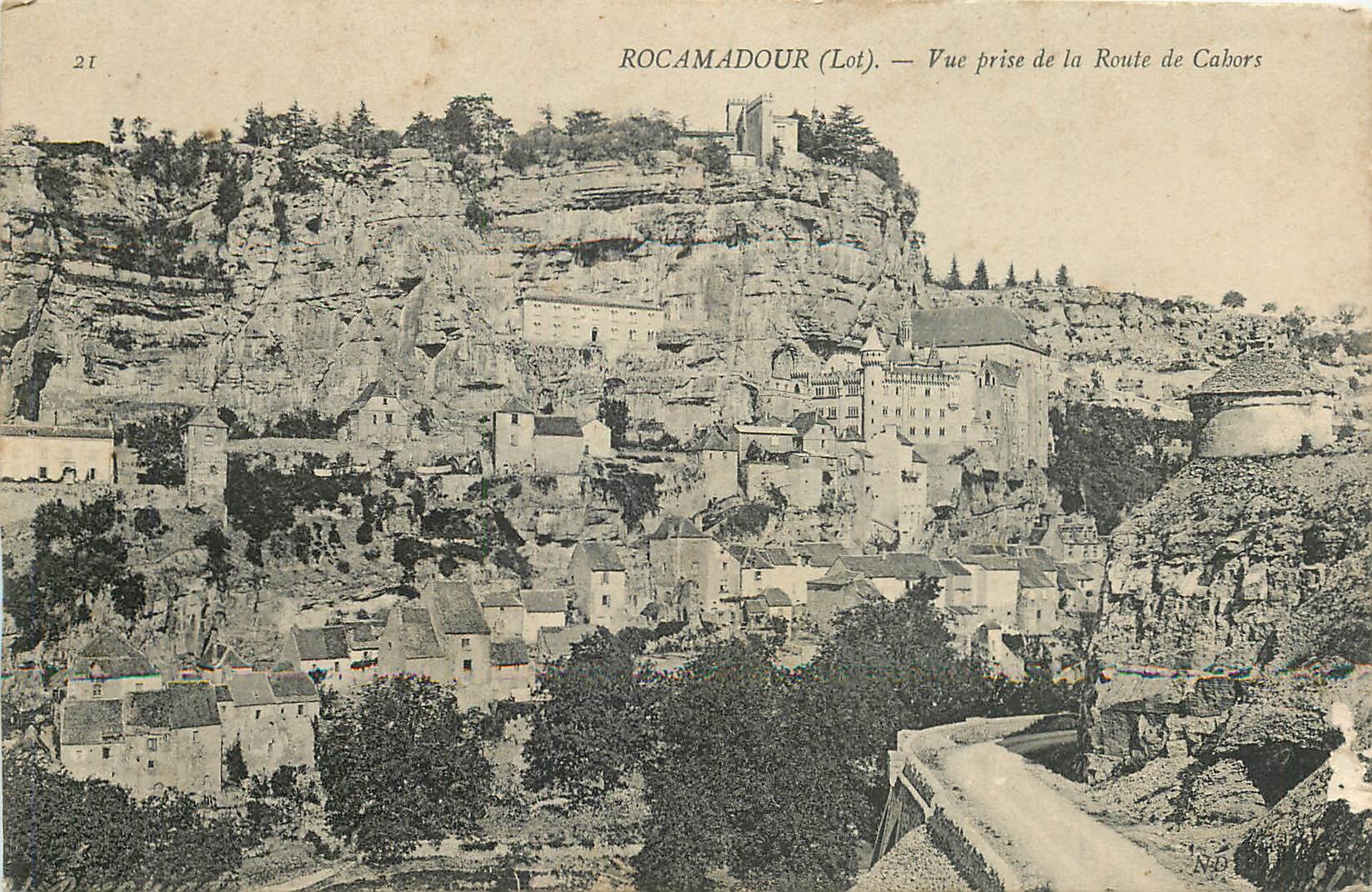 CPA Rocamadour Lot Vue prise de la Route de Cahors 
