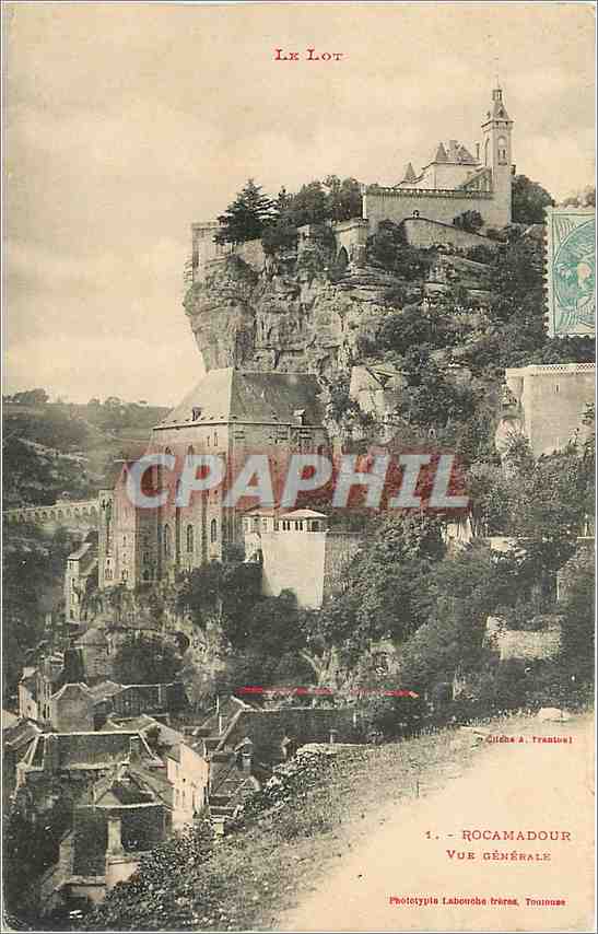 CPA Le Lot Rocamadour Vue Generale 