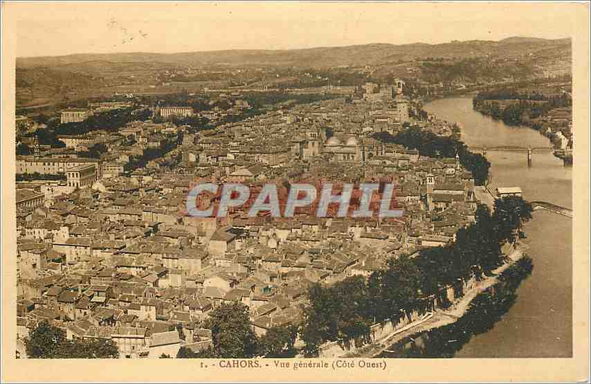 CPA Cahors Vue generale Cote Ouest 