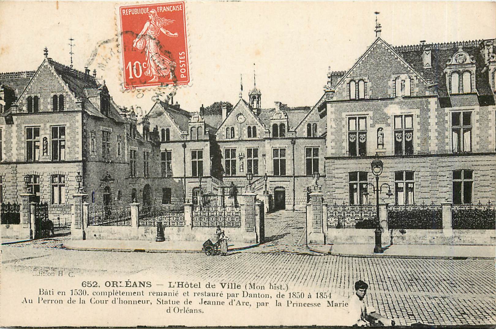 Orléans — L'Hôtel de Ville (Mon hist.) — Édition H.C. n°652