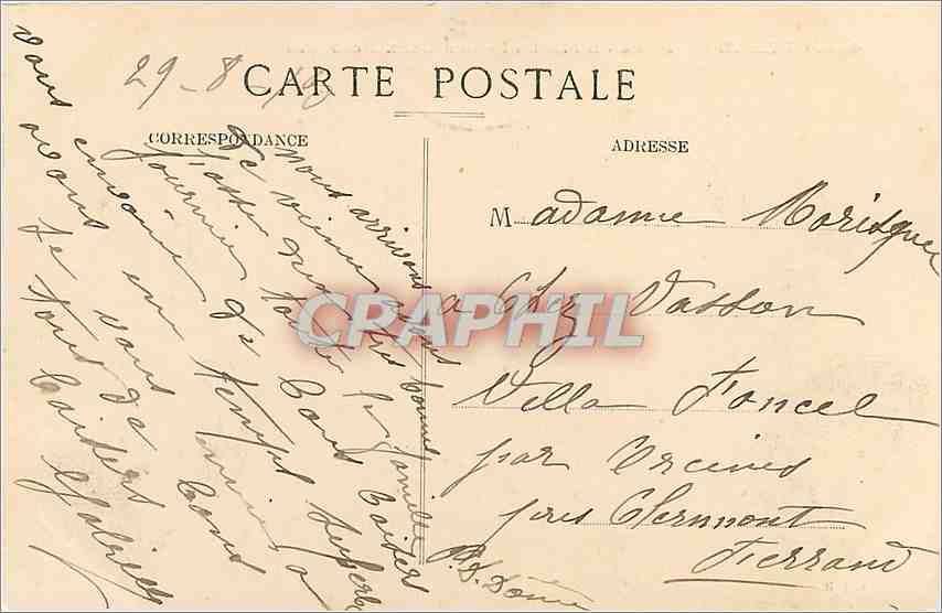 CPA Orleans Place du Martroi Les Deux Rotondes Tramway — Verso