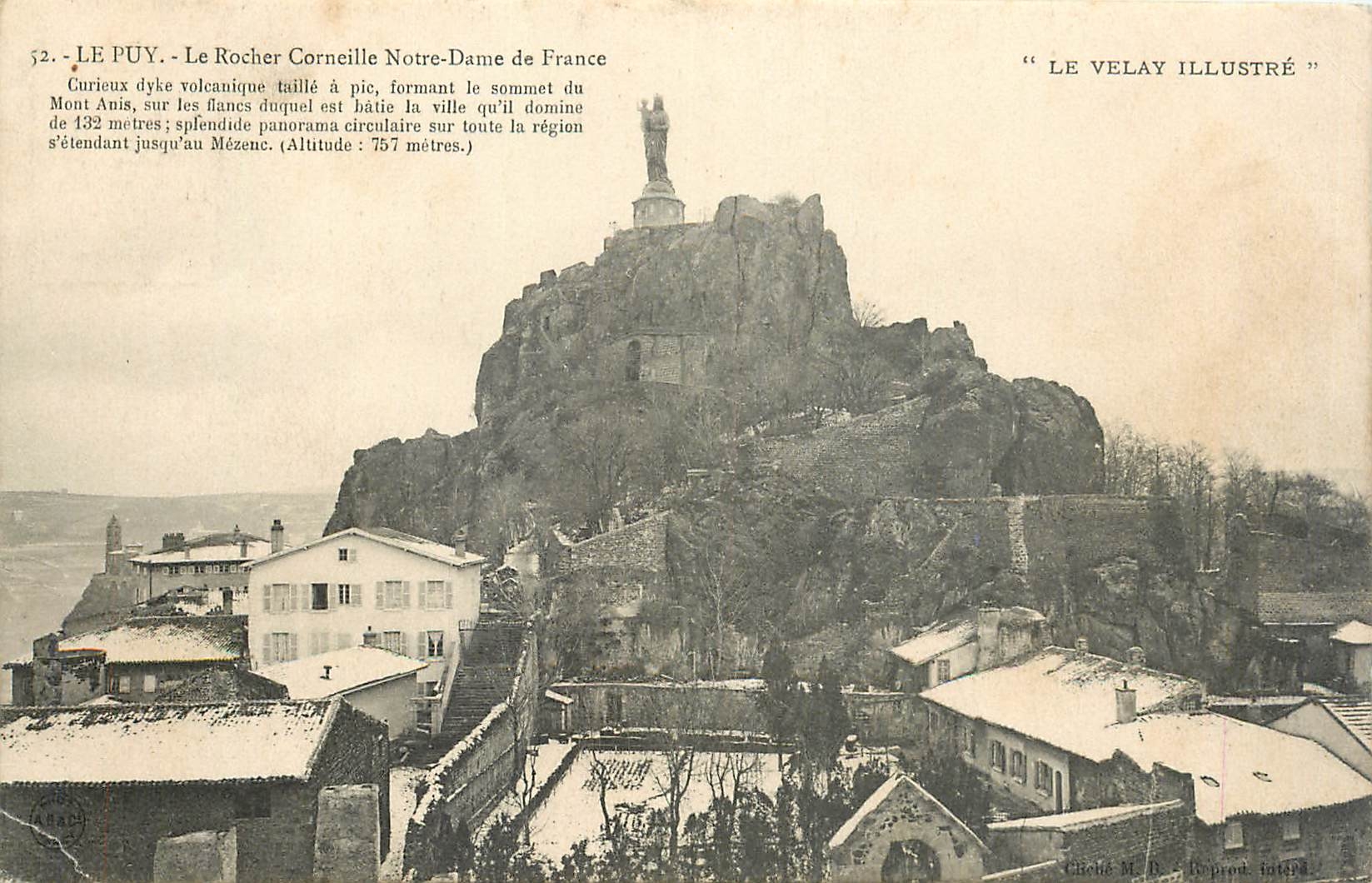 CPA Le Puy Le Rocher Corneille Notre Dame de France 