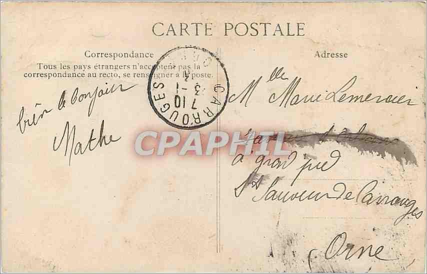 CPA Montargis La Porte du Chateau  — Rückseite