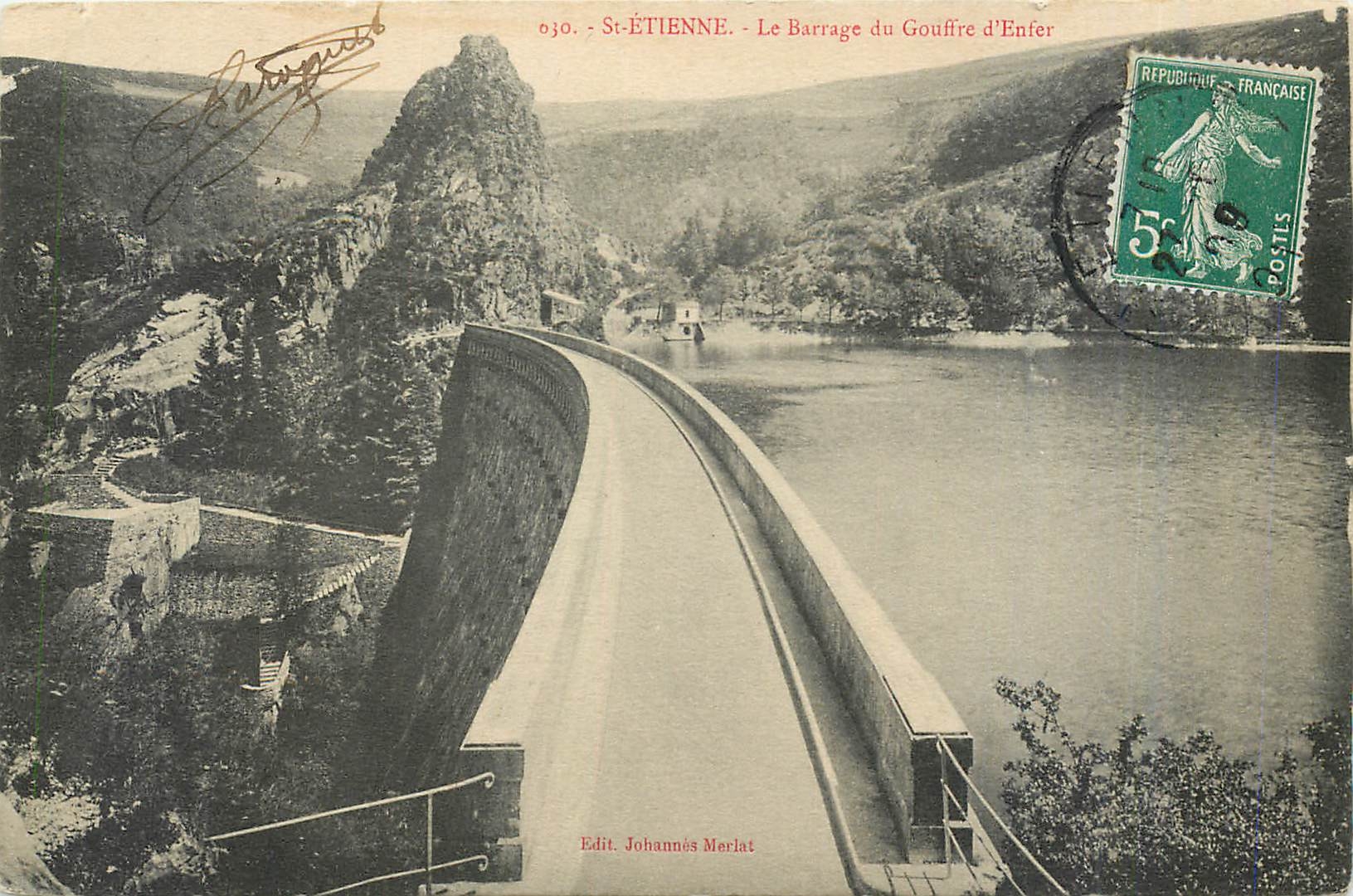CPA Saint Etienne Le Barrage du Gouffre d'Enfer 