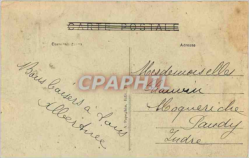 CPA Vendome L et Ch L'Hopital Entree  — Rückseite