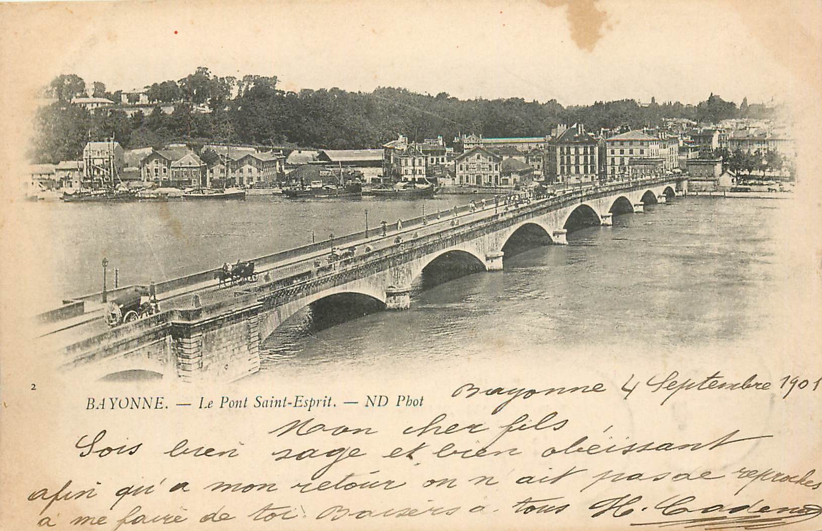 CPA Bayonne Le Pont Saint Esprit 