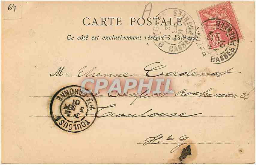 CPA Bayonne Le Pont Saint Esprit  — Verso