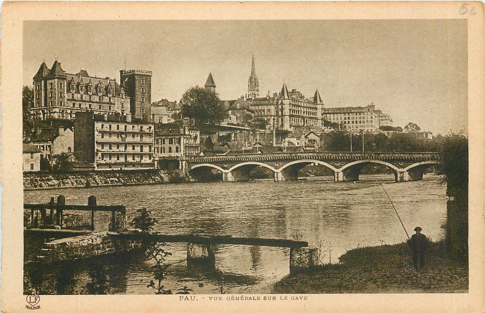 CPA Pau Vue Generale sur le Gave 