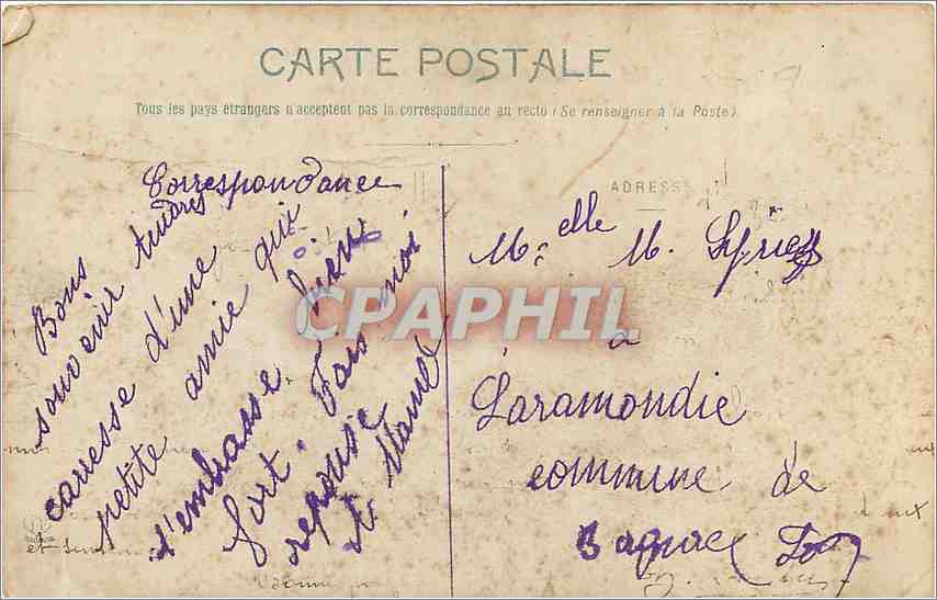 CPA Les Pyrenees Ariegeoises St Girons Pont Vieux sur le Salat  — Rückseite