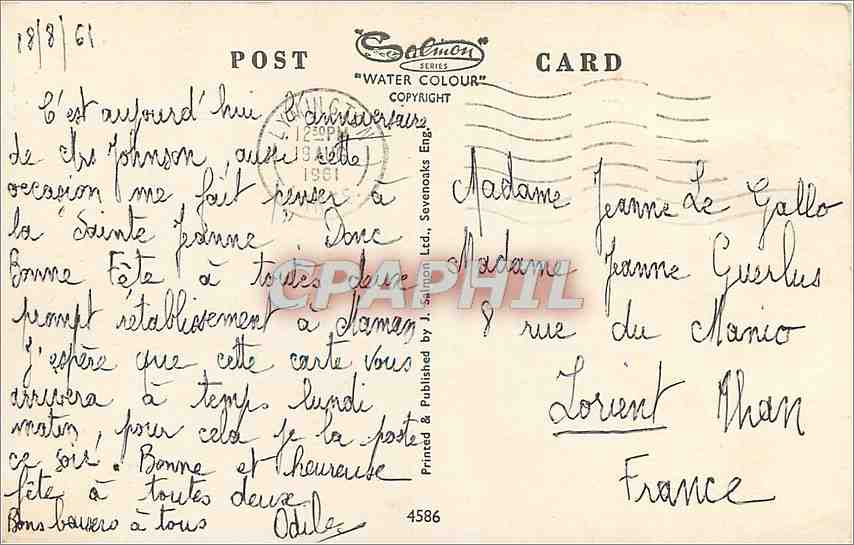 CPA Hampshire Part of Dorset Somerset  Wiltshire  — Rückseite
