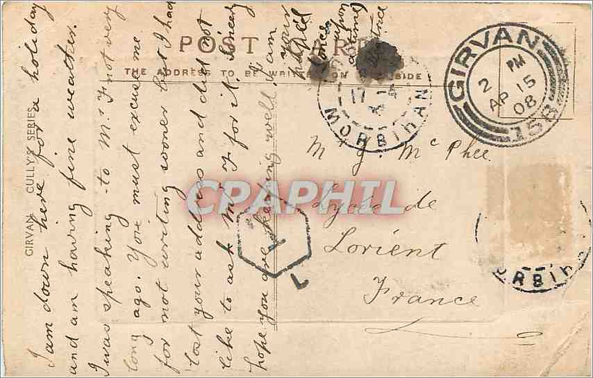 CPA Byne Hill Girvan  — Rückseite