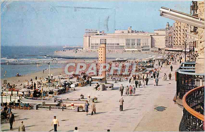 CPA Ostende La Digue et le Casino 