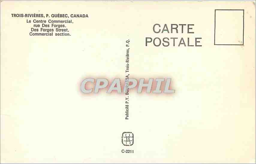 CPA Trois Rivieres P Quebec Canada Le Centre Commercial rue Des Forges.  — Back