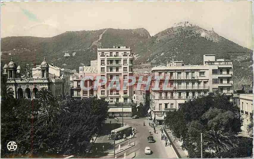 CPA Oran La Place Foch et Santa Cruz 