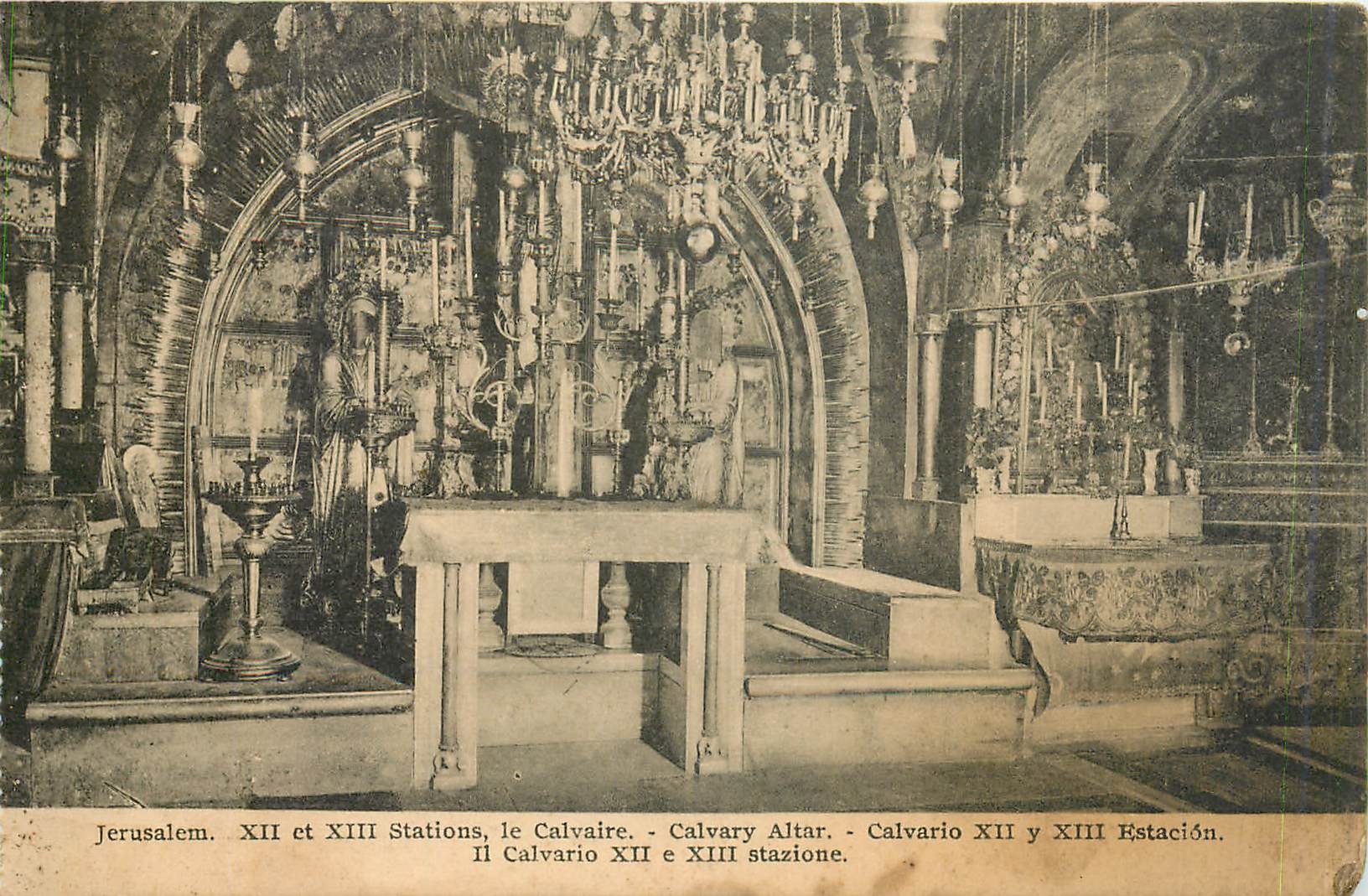 CPA Jerusalem XII et XIII Stations le Calvaire 