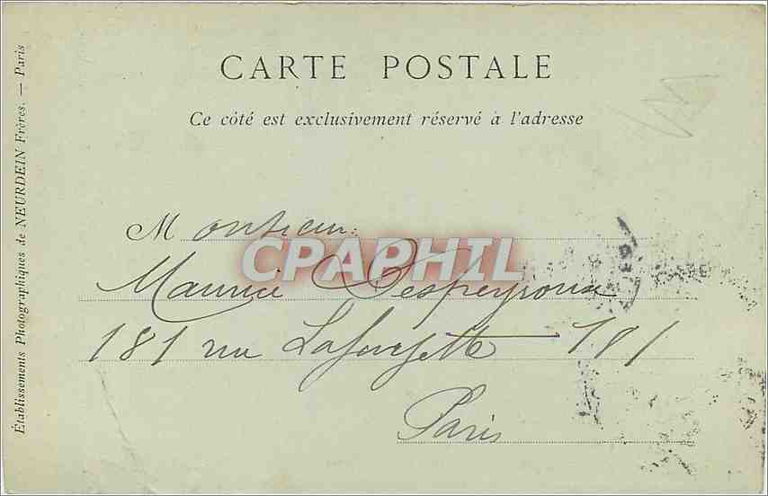 CPA Moulins Passage Morel Maison du XV  — Verso