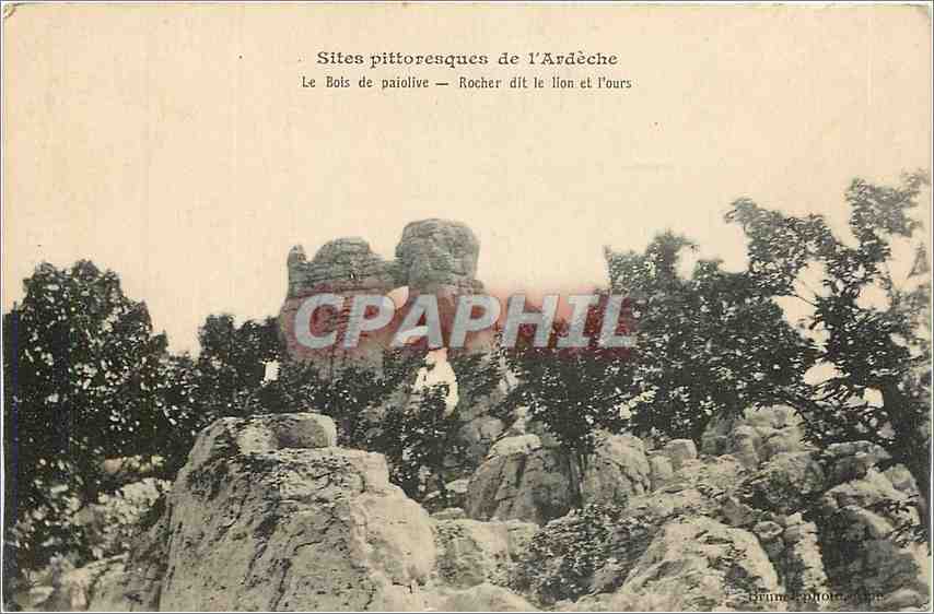 Le Bois de paiolive — Rocher dit le lion et l'ours — Éditeur : Firma photographie