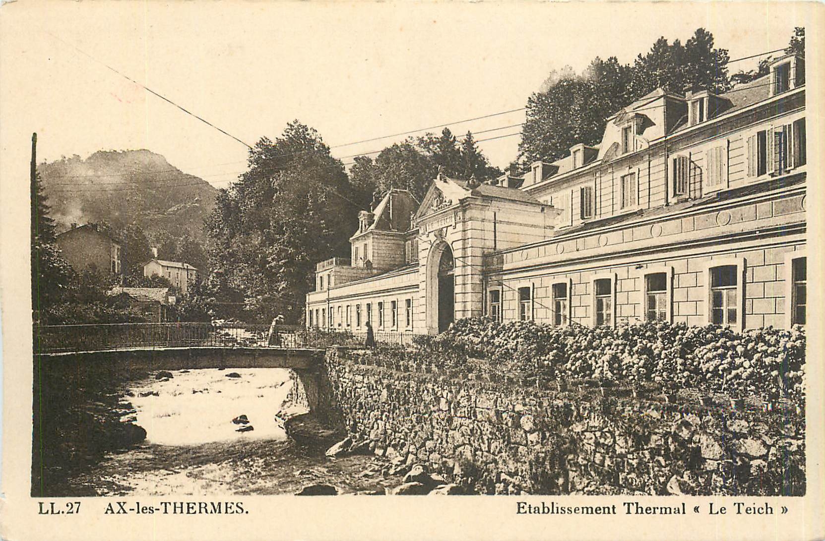 CPA Ax les Thermes Etablissement Thermal Le Teich 