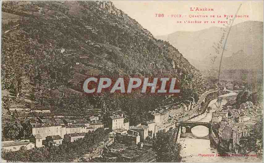CPA Foix Quartier de la Rive droite de l'Ariege et le Pont 