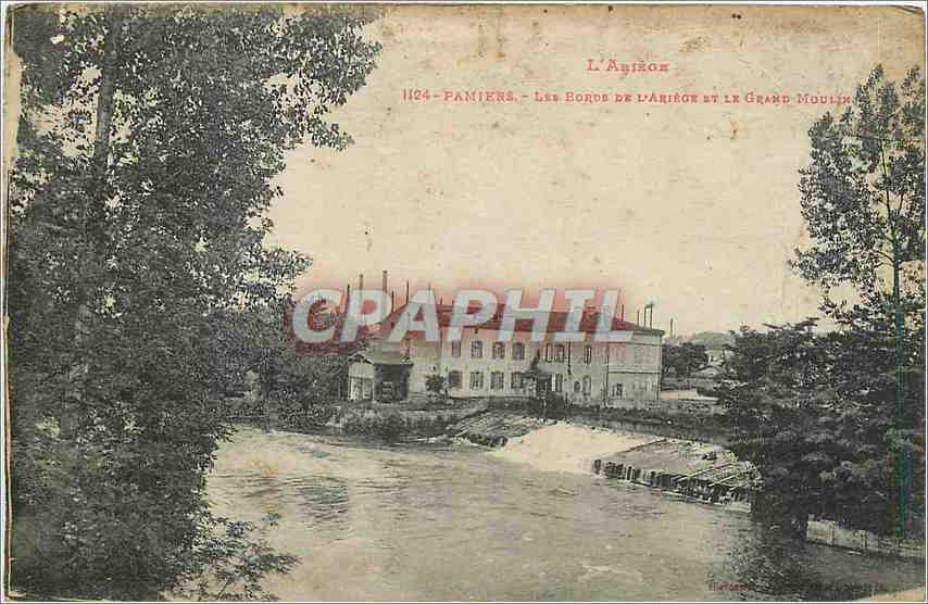 CPA Pamiers Les Borde de l'Ariege et le Grand Moulin 