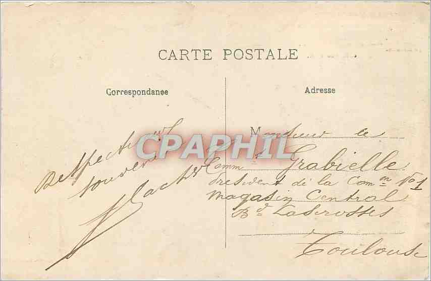 CPA Ariege Belesta Fontaine intermittente  — Rückseite