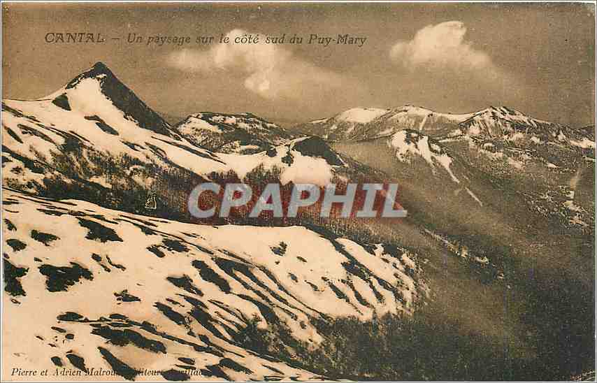 CPA Cantal Un paysage sur le cote sud du Puy Mary 