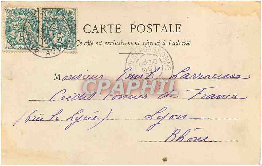 CPA Vallee de l'Aude Sortie des Gorges de la pierre Lys  — Rückseite