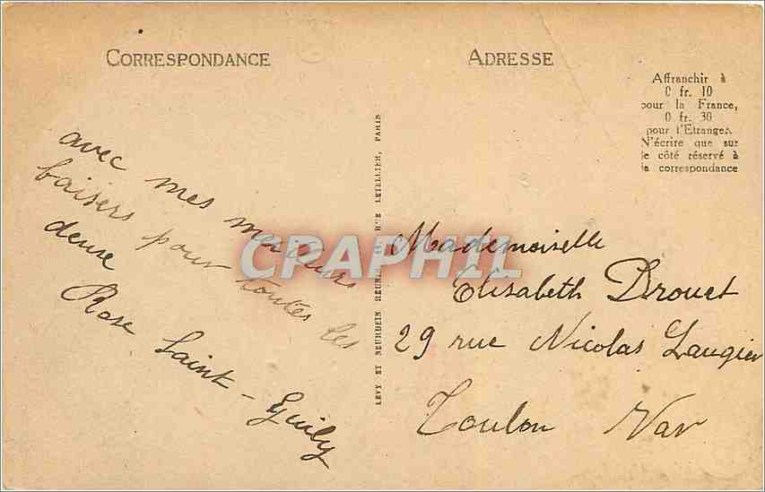 CPA Bordeaux Rue et Porte Dijeaux  — Verso