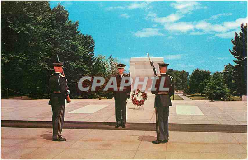 CPA Tomb of the Unknowns where rest in honored glory Unknown Americans who fell in both World Wars a