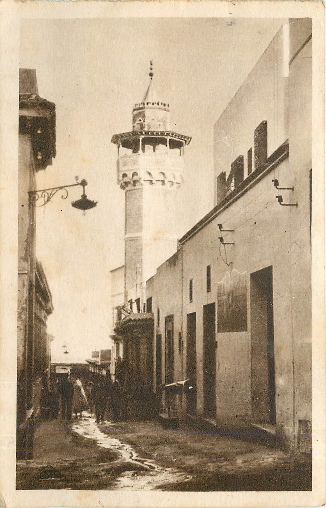 CPA Tunis Rue Sidi Ben Ziad Minaret 