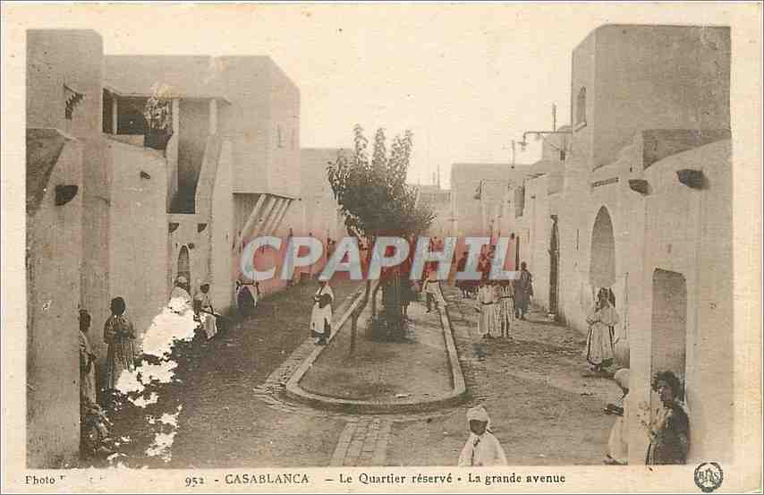 CPA Casablanca Le Quartier reserve Le grande avenue 