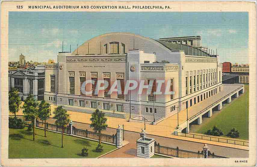 CPA Municipal auditorium and Conventional Hall Philadelphia PA 