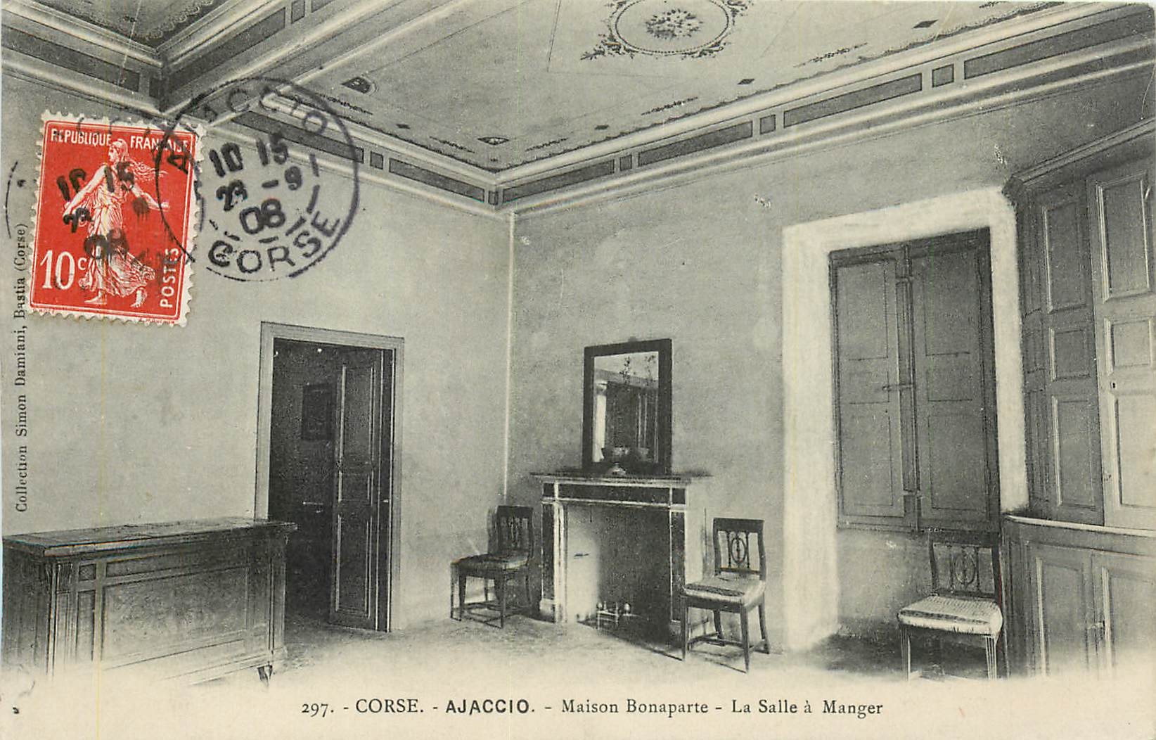 CPA Corse Ajaccio Maison Bonaparte La Salle a Manger 