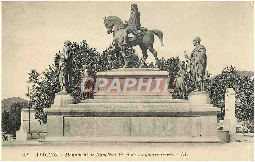 CPA Ajaccio Monument de Napoleon et de ses quatre freres 
