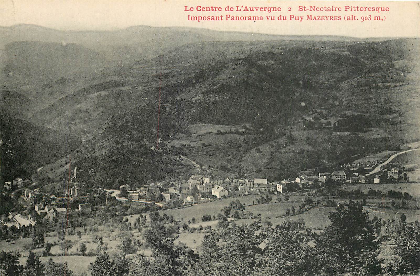 CPA St Nectaire Pittoresque Imposant Panorama vu du Puy Mazeyres 
