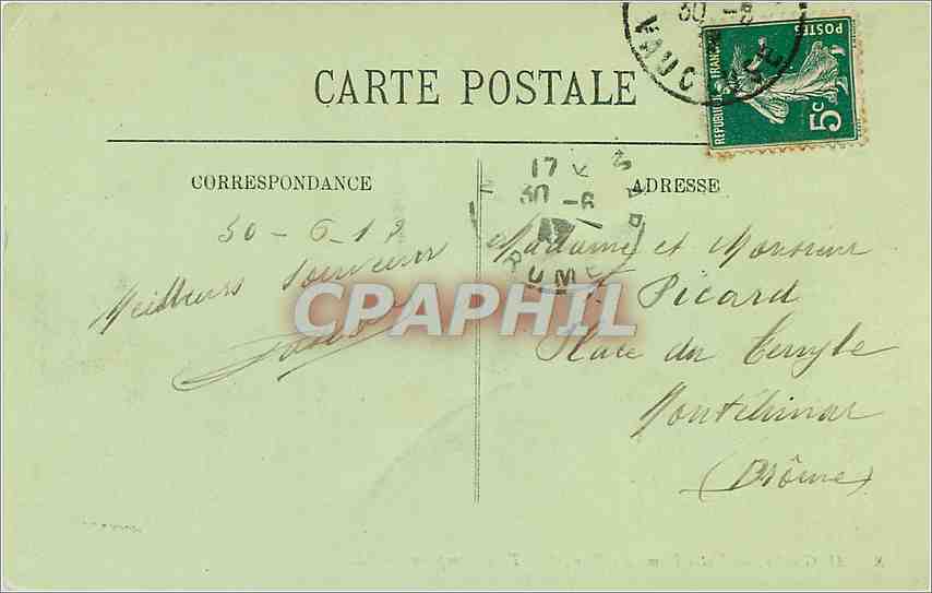 CPA Avignon Notre Dame des Doms et la Tour Campana  — Rückseite