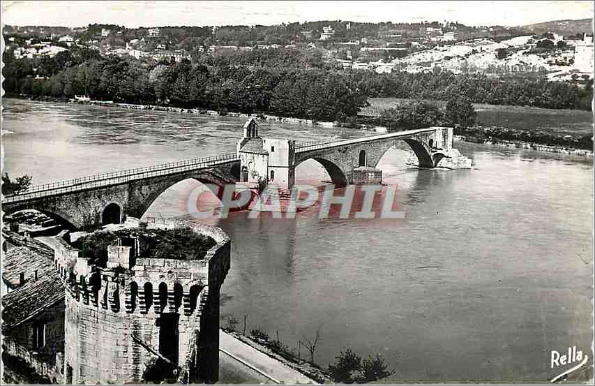 CPA Avignon Vaucluse Le Pont St Bezenet et la Tour Philippe le Bel 