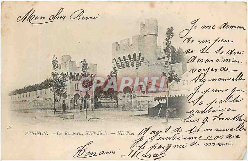 CPA Avignon Les Remparts XIV siecle 