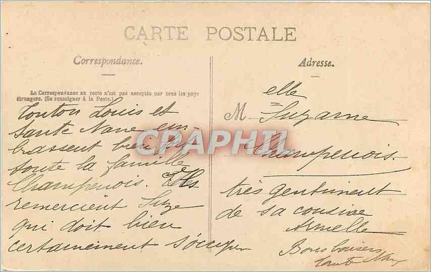CPA Auvergne Chateau de Pontgibeaud  — Rückseite