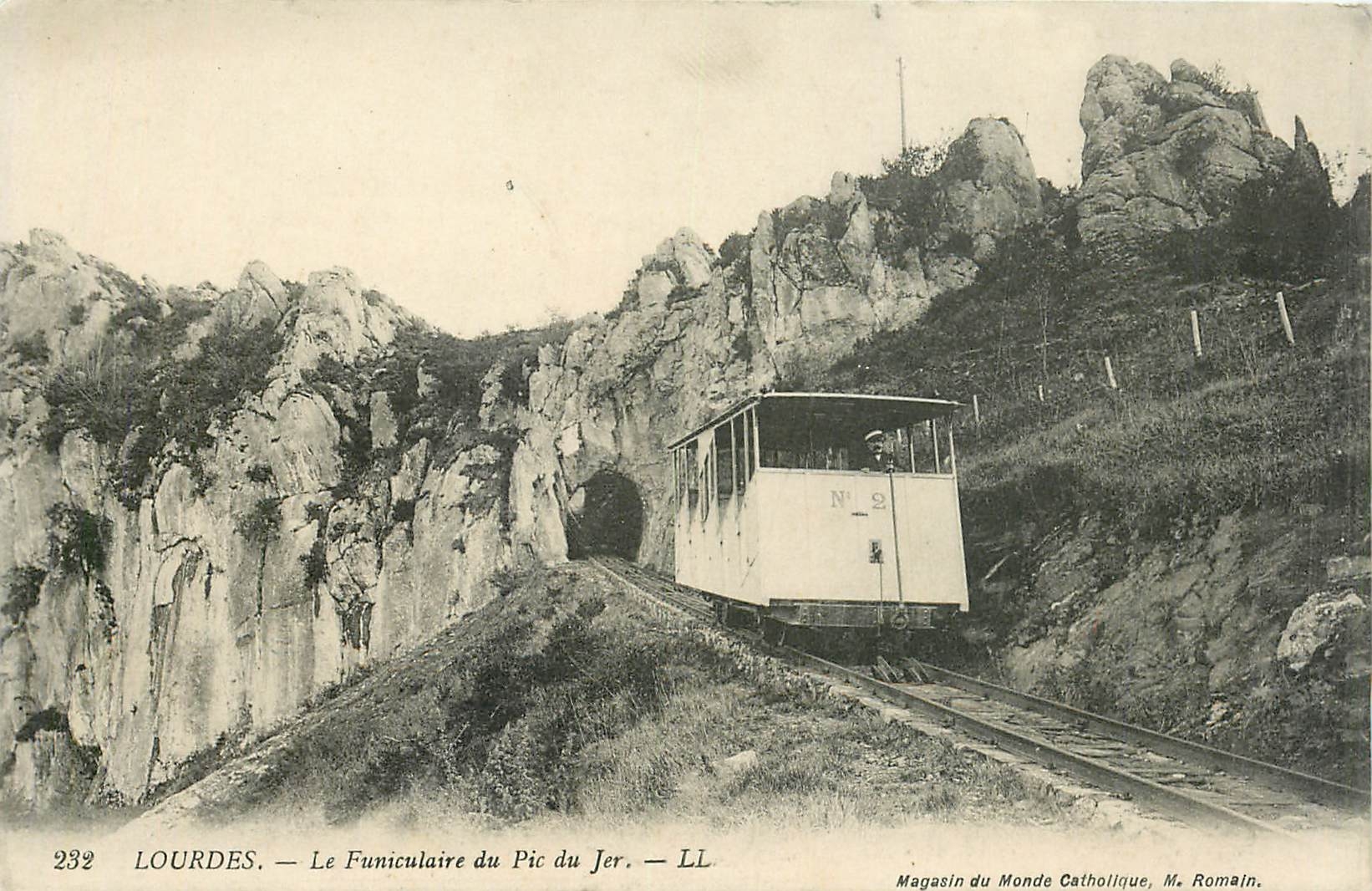 CPA Lourdes Le Funiculaire du Pic du Jer 
