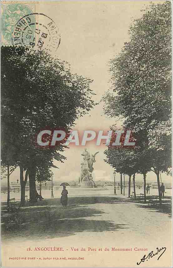 CPA Angouleme Vue du Parc et du Monument Carnot 